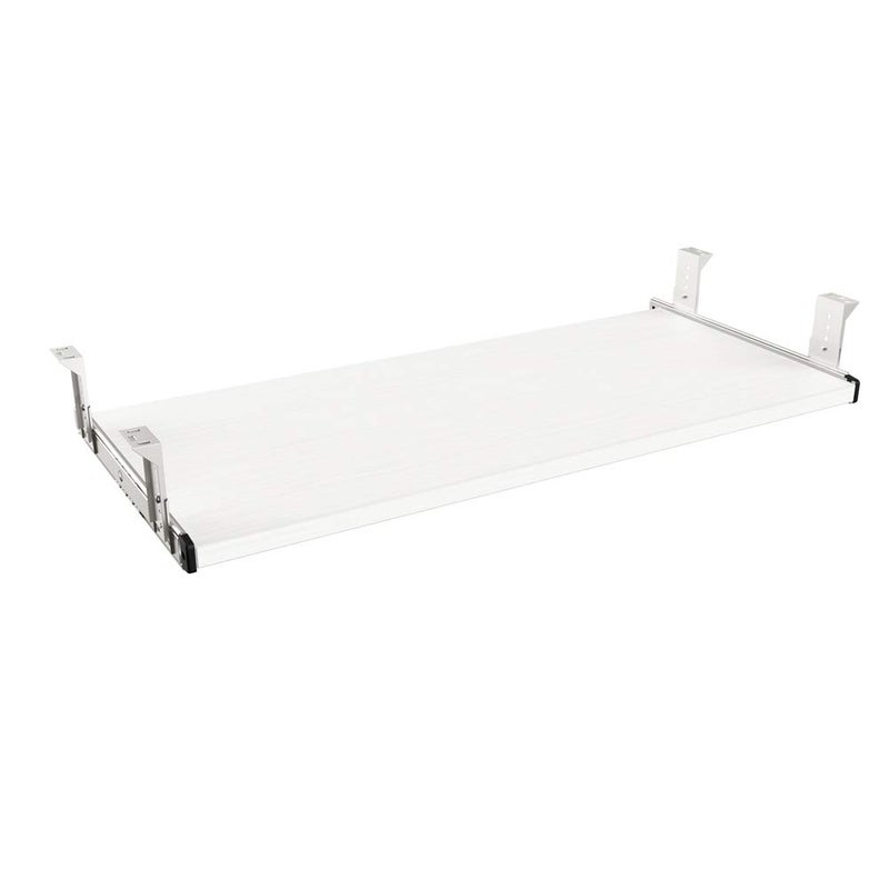 FRMSAET Furniture Accessories Office Product Suits Hardware 20/24/30 inches Keyboard Drawer Tray Wood Holder Under Desk Adjustable Height Platform. (30 inches, White) - Image 1